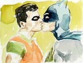 Batman i Robin w homoerotycznych pozach