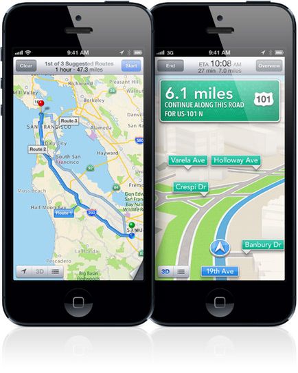 Flyover i nawigacji krok po kroku na starszych urządzeniach z iOS 6