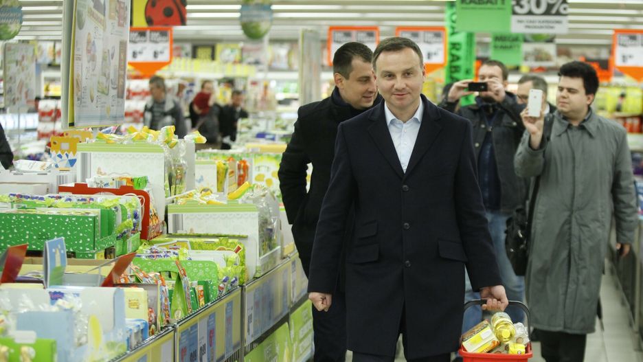 Andrzej Duda za zakupach w marcu 2015 roku 