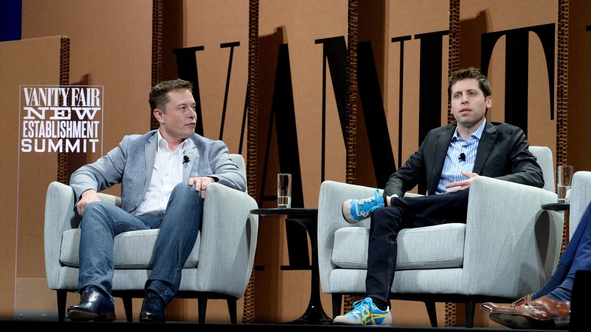 Vanity Fair New Establishment Summit - Day 1
SAN FRANCISCO, CA - OCTOBER 06:  (L-R) Tesla Motors CEO and Product Architect Elon Musk and Y Combinator President Sam Altman speak onstage during "What Will They Think of Next? Talking About Innovation" at the Vanity Fair New Establishment Summit at Yerba Buena Center for the Arts on October 6, 2015 in San Francisco, California.  (Photo by Michael Kovac/Getty Images for Vanity Fair)
Michael Kovac