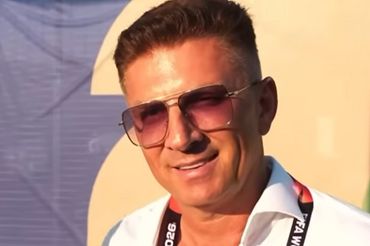 Mateusz Borek podczas relacji Kanału Sportowego z mundialu