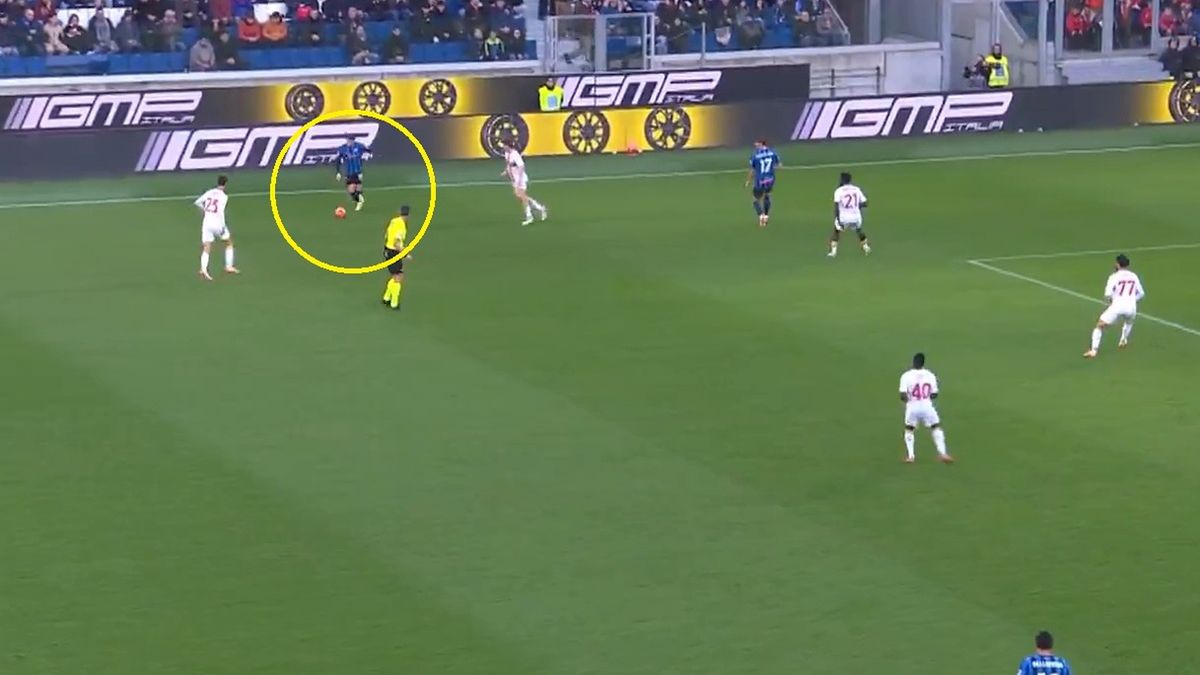 Twitter / Polsat Sport / Nicola Zalewski w meczu z Genoą CFC