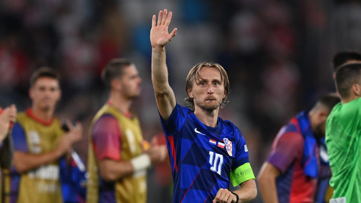 PAP / Piotr Nowak / Luka Modrić w meczu Chorwacja - Polska w Lidze Narodów UEFA