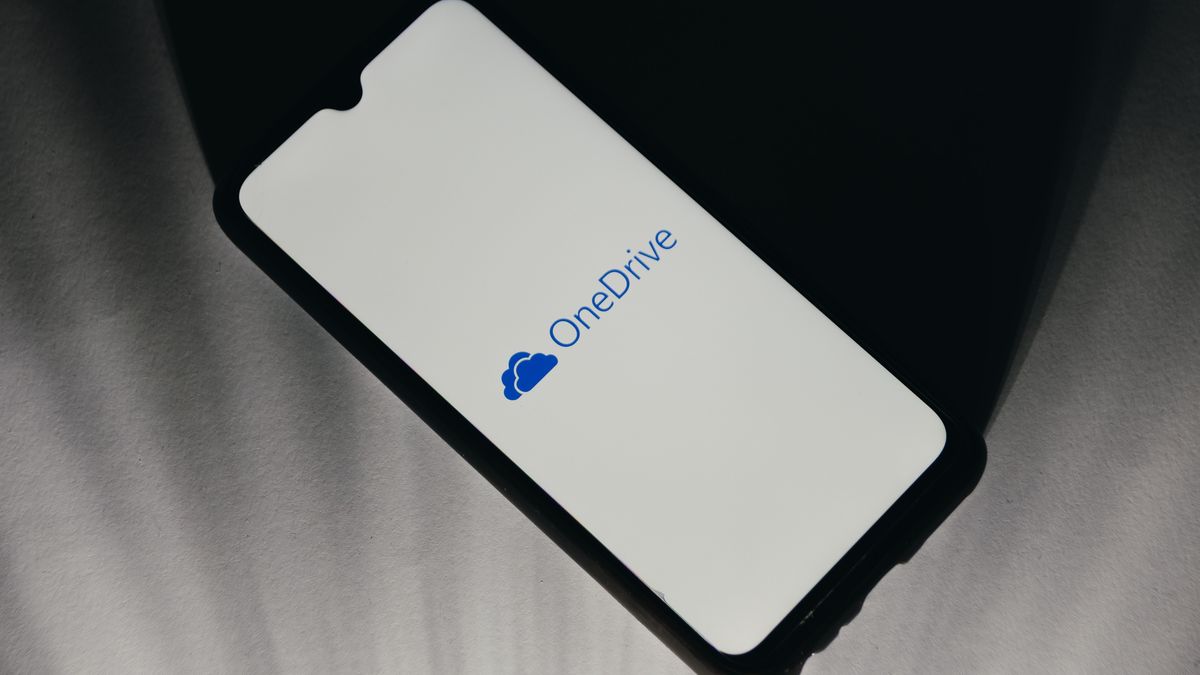 In this photo illustration an OneDrive logo is displayed on a smartphone screen in Athens, Greece on January 18, 2023. (Photo illustration by Nikolas Kokovlis/NurPhoto via Getty Images)