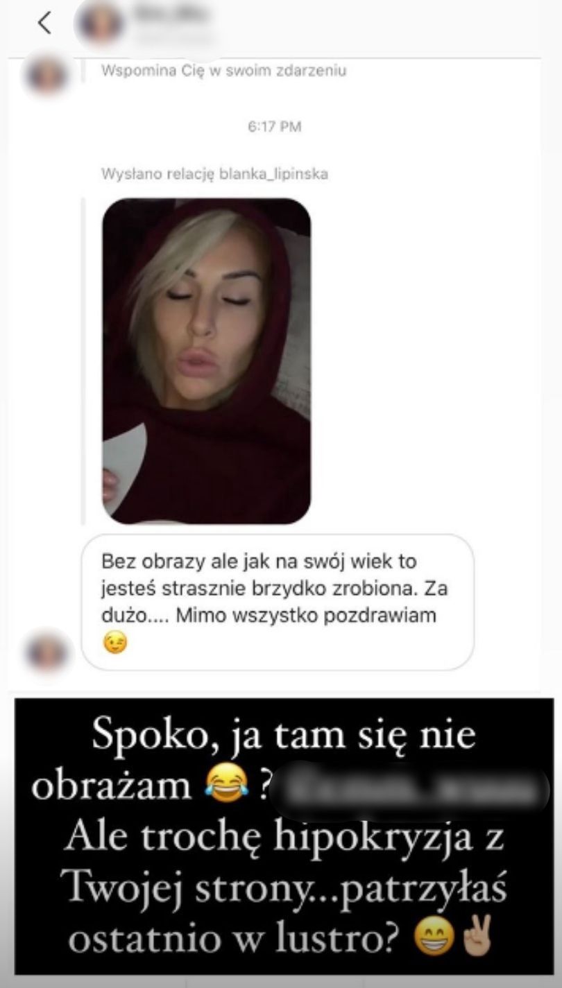 Blanka Lipińska odpowiada na docinki "fanki"