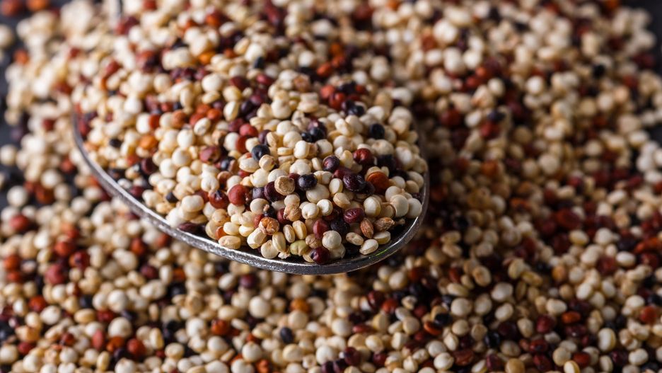 mix of quinoa grains on a dark stone backgroundmix of quinoa grains on a dark stone background.Andrii Pohranychnyisuperfood, kinuwa, diet, healthy, vegetarian, raw, vegan, grain, mixed, background, cereal, natural, chenopodium, view, kernel, free, uncooked, gluten, pseudocereal, wooden, texture, nutritious, white, black