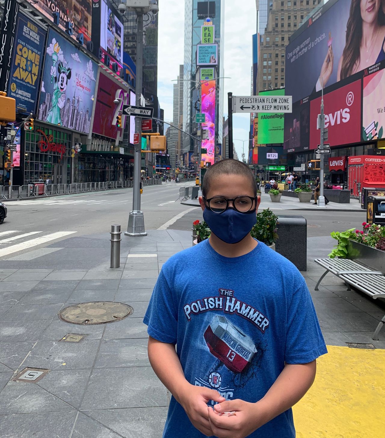 Janek na Times Square