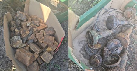 74 sztuki materiału wybuchowego i miny. Odkryli arsenał z czasów wojny