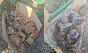 74 sztuki materiału wybuchowego i miny. Odkryli arsenał z czasów wojny