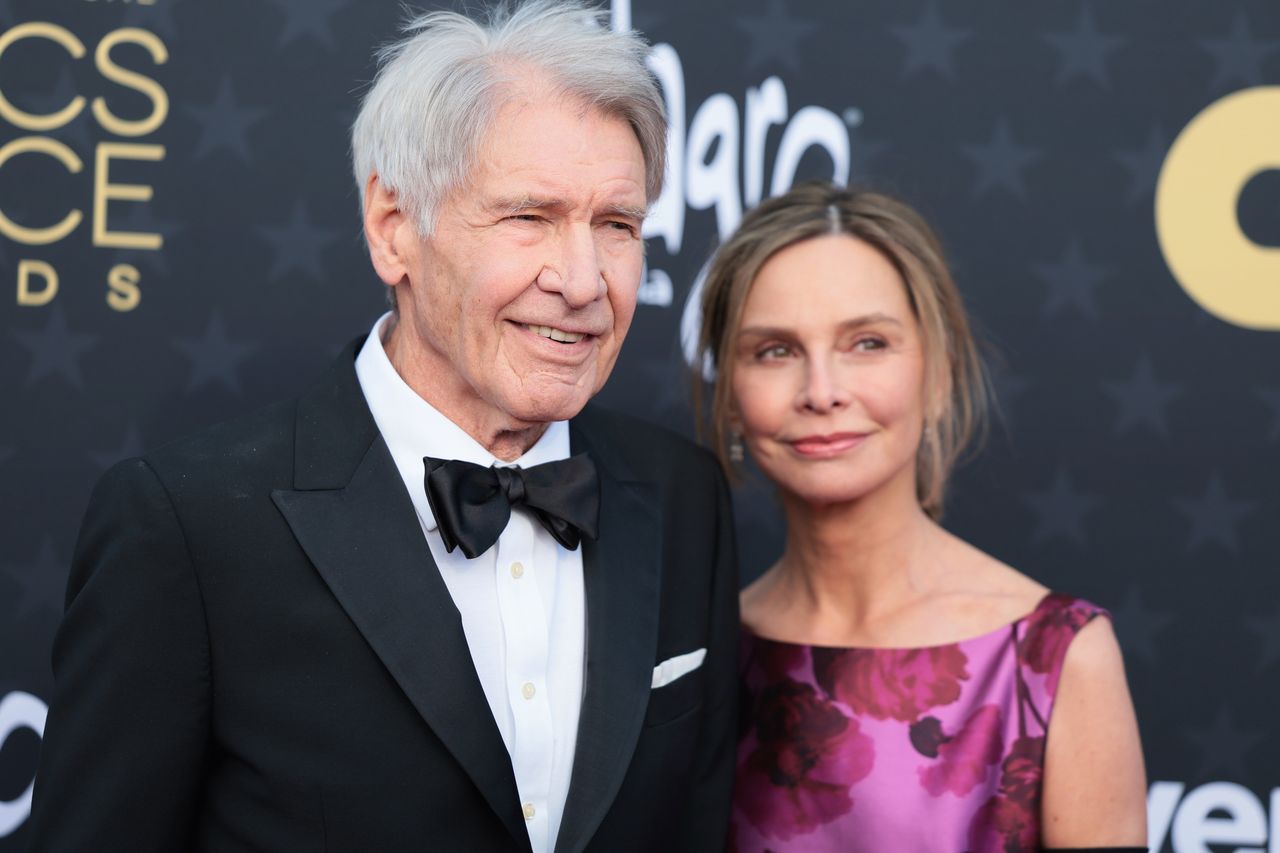 Calista Flockhart and Harrison Ford