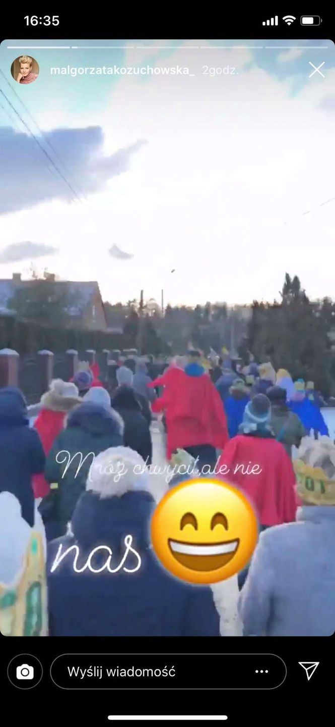 Małgorzata Kożuchowska w orszaku Trzech Króli