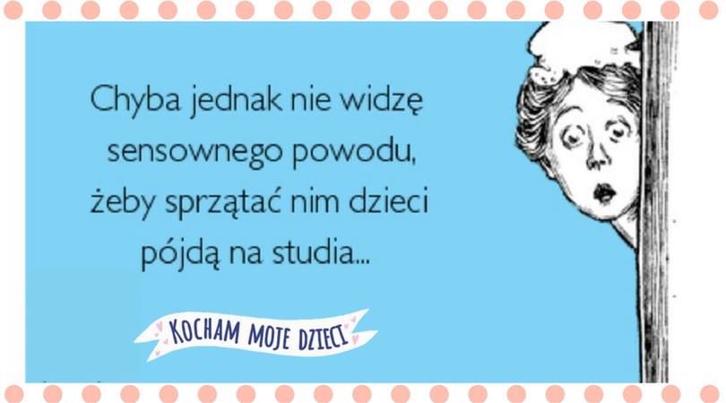 Bezsens sprzątania przy dzieciach