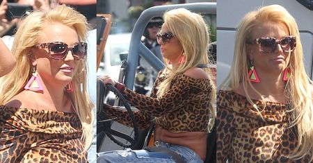 Britney pokazuje brzuch na planie teledysku... (ZDJĘCIA)