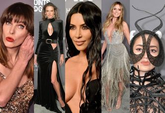 Gala amfAR: ściśnięte biusty Kardashianek, Heidi Klum i Alessandry Ambrosio na ściance (ZDJĘCIA)