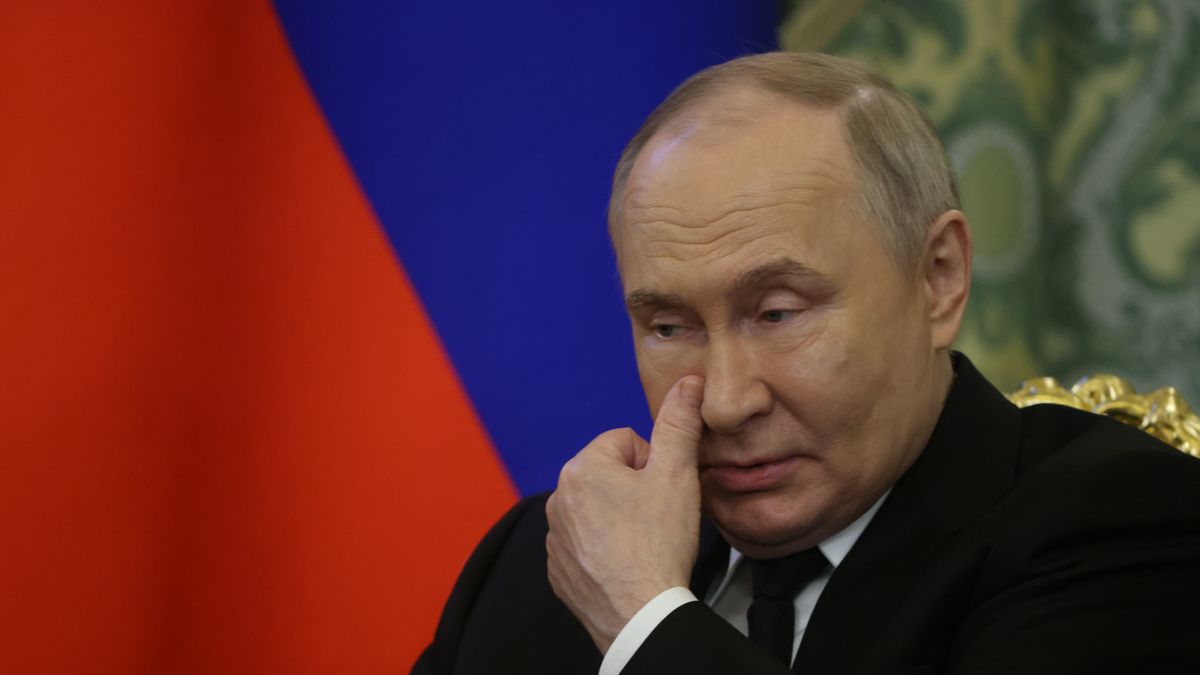 MOSCOW, RUSSIA - MAY 23: (RUSSIA OUT) Russian President Vladimir Putin is seen during a bilateral meeting at the Grand Kremlin Palace on May 23, 2024, in Moscow, Russia. The King of Bahrain arrived to Russia for an official two-days visit. (Photo by Contributor/Getty Images)