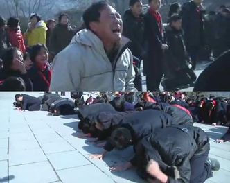 Koreańczycy płaczą po Kim Dzong Ilu... (MOCNE WIDEO!)