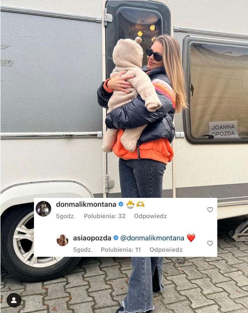 Joanna Opozda wymownie reaguje na komentarz Malika Montany