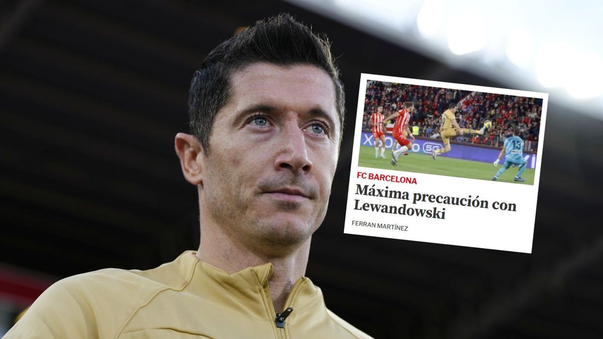 Zdjęcie okładkowe artykułu: Getty Images / Jose Breton/Pics Action/NurPhoto / Na zdjęciu: Robert Lewandowski, na małym zdjęciu: tekst Mundo Deportivo