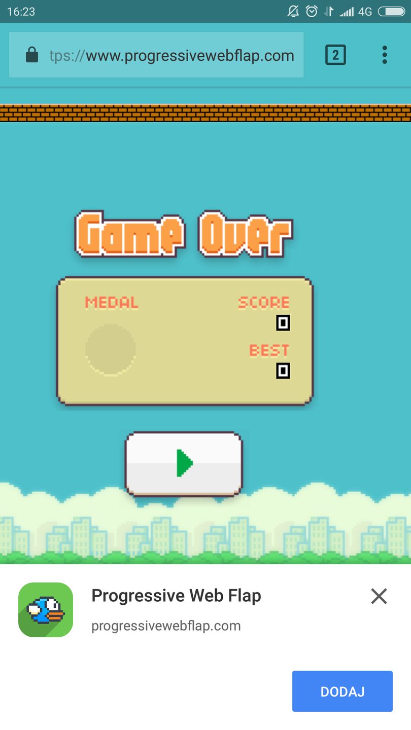 Nie tylko statyczne strony: tu webAPKą próbuje zostać Flappy Bird