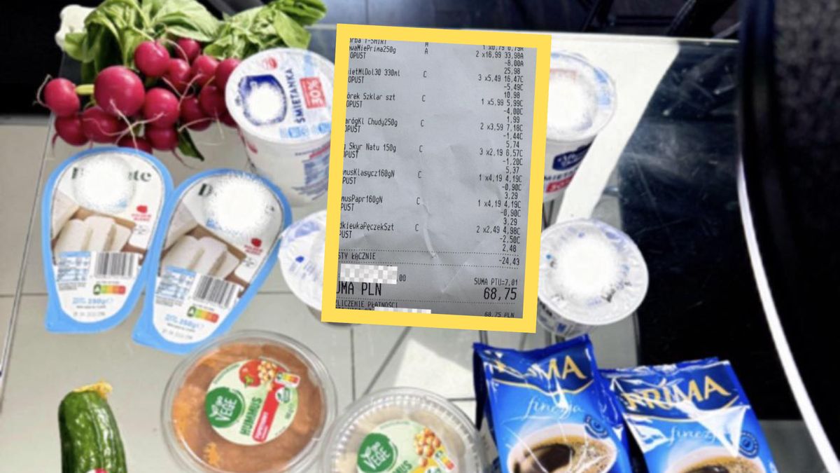 Po powrocie z Biedronki pokazała paragon.
