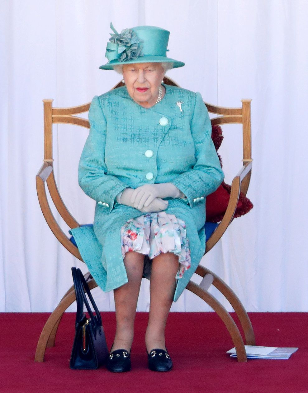 Królowa Elżbieta II podczas "Trooping the Colour 2020"