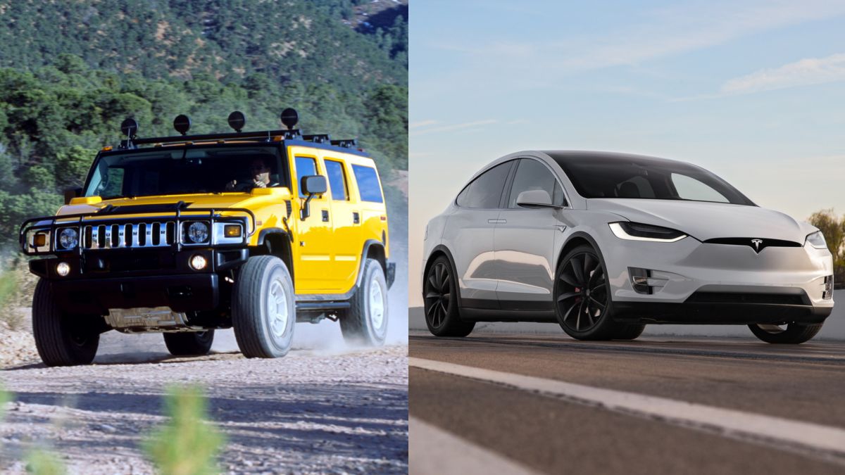 Hummer H2 i Tesla Model X to dwa bardzo różne SUV-y.