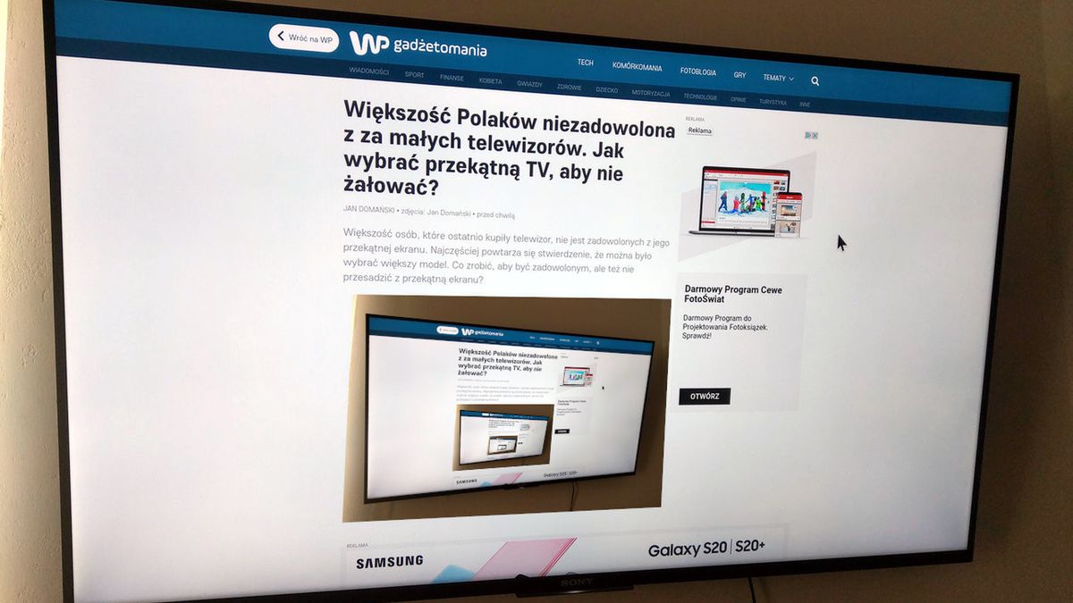 Większość Polaków niezadowolona z za małych telewizorów. Jak wybrać przekątną TV, aby nie żałować? 1