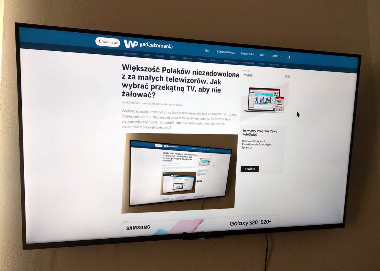 Większość Polaków niezadowolona z za małych telewizorów. Jak wybrać przekątną TV, aby nie żałować?