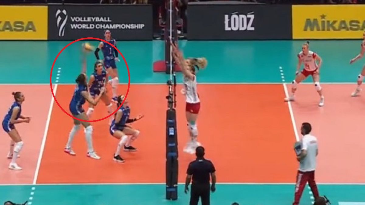 Rywalizacja w meczu Polski z Serbią w mistrzostwach świata