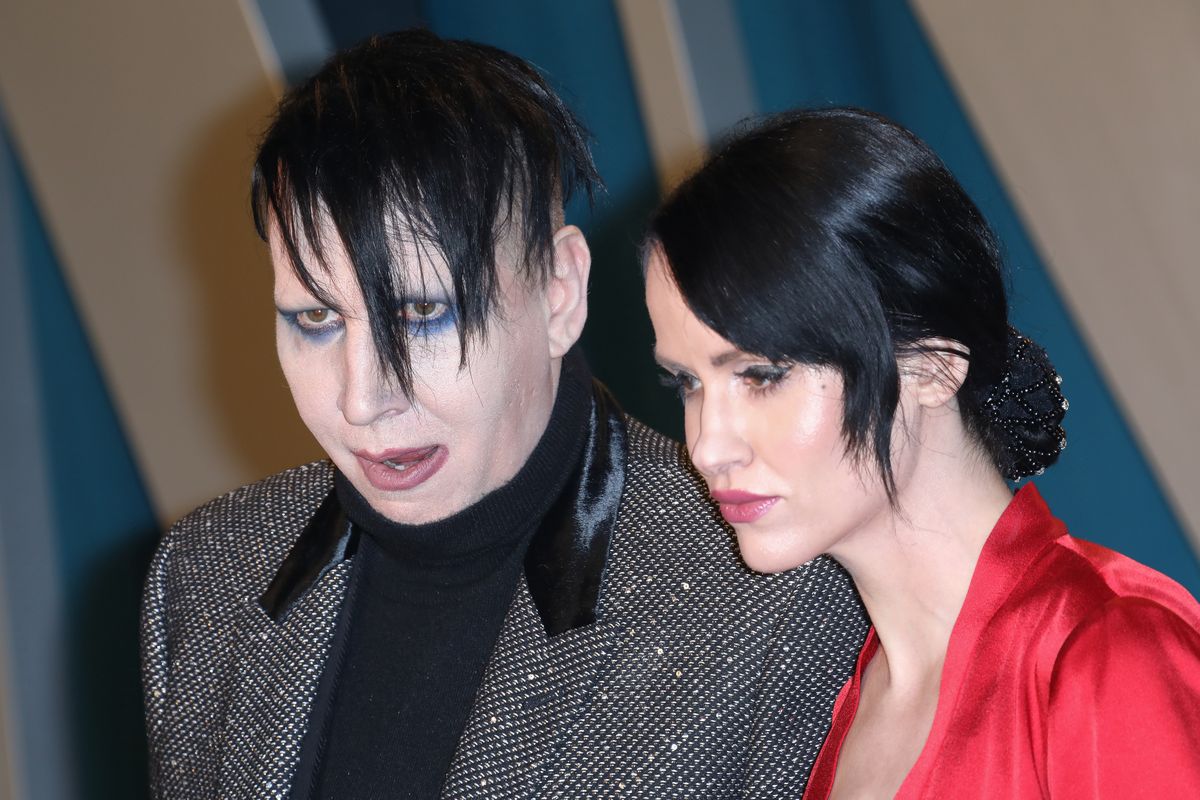 Marilyn Manson z żoną Lindsay Usich