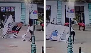 Baner kandydata PiS runął na chodnik. Jest reakcja posła