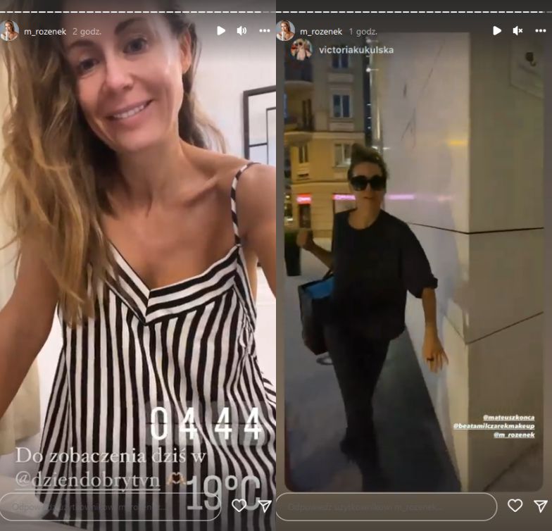 Małgorzata Rozenek relacjonuje dzień debiutu w "Dzień dobry TVN"