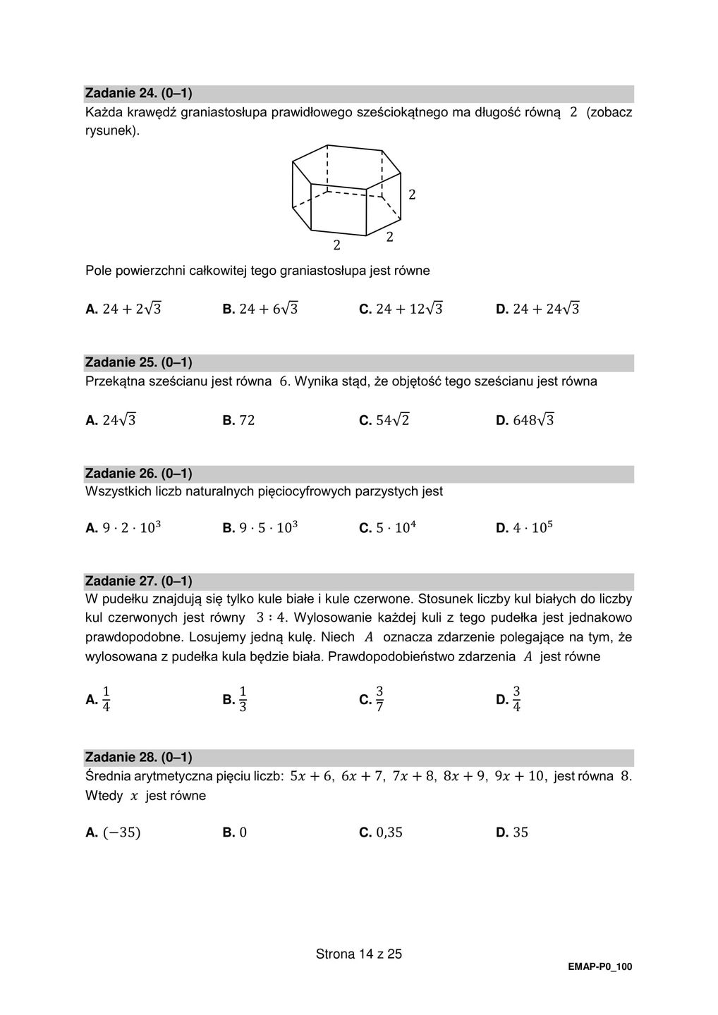 Matura poprawkowa 2021. Matematyka