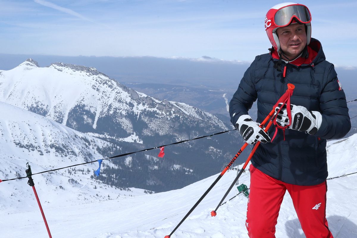 Andrzej Duda jest znany ze swojego narciarskiego hobby