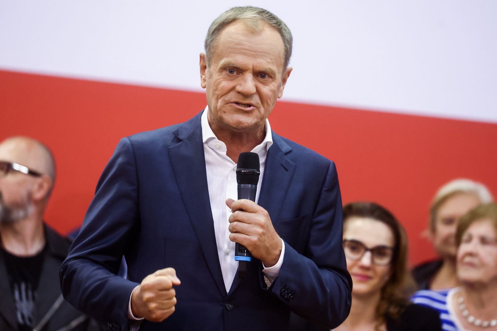 Donald Tusk podczas spotkania w Krakowie