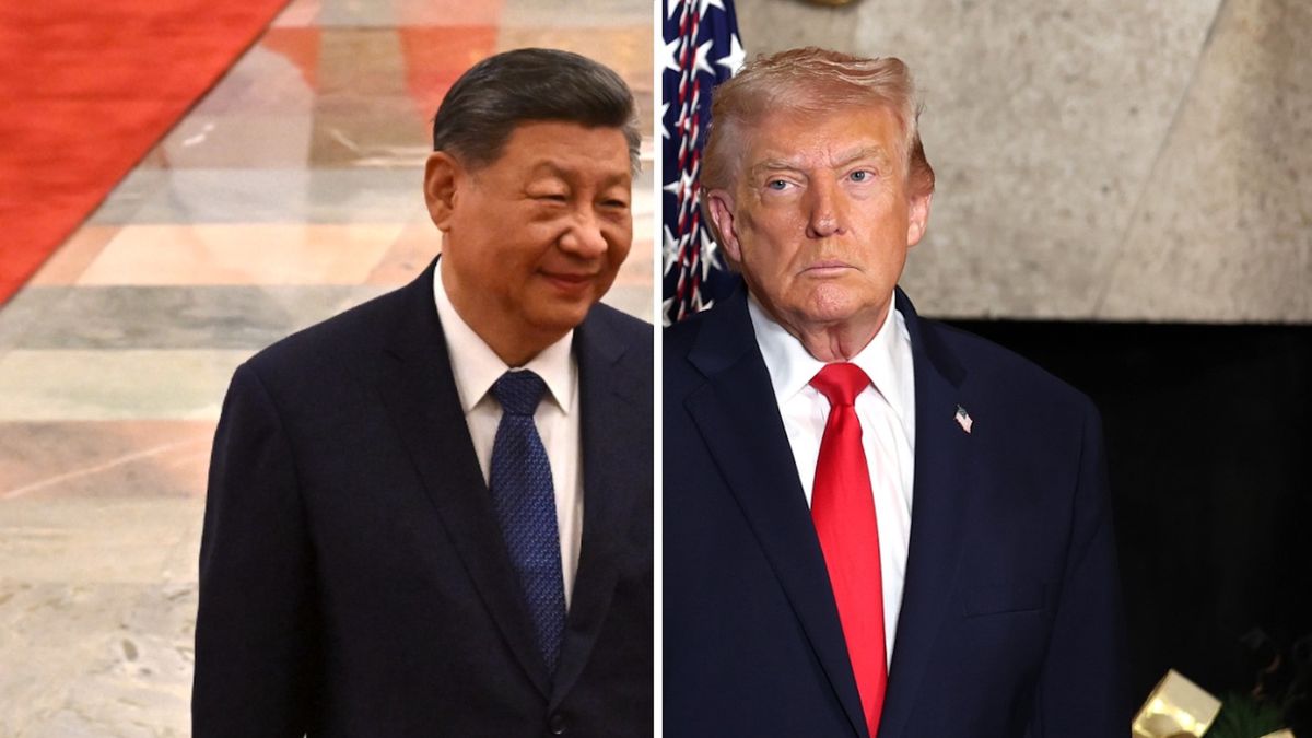 Na zdjęciu przywódca Chin Xi Jinping i prezydent USA Donald Trump