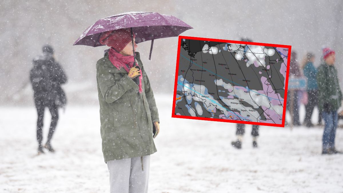 Poważne opady śniegu zaczną się wieczorem