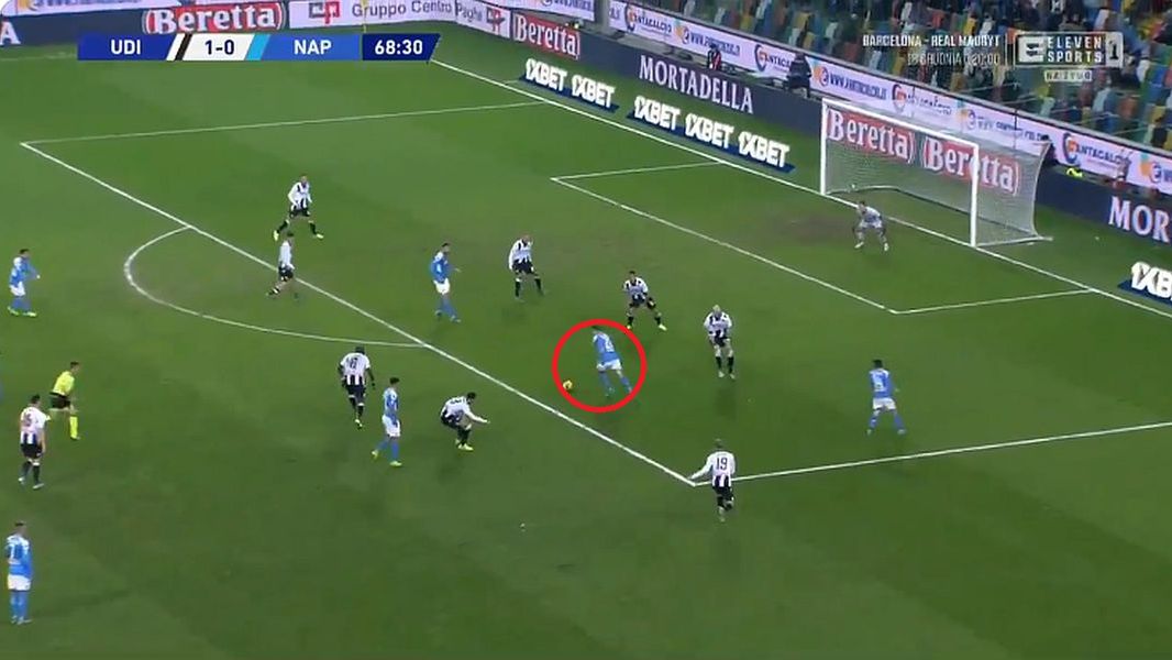 Udinese - Napoli (gol Piotra Zielińskiego)