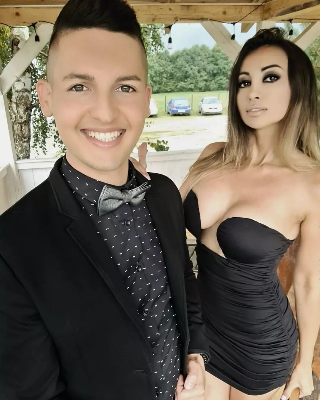 Jola Rutowicz i Adrian Nadolski na ślubie Eweliny Chodziutko