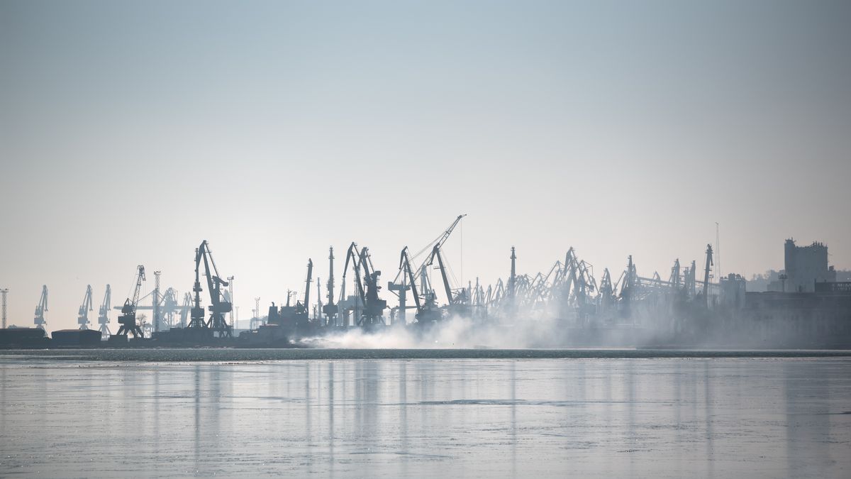 smoke after the explosion in the sea in Ukraine
smoke after the explosion in the seaport war in Ukraine with Russia
Sofiia Potanina