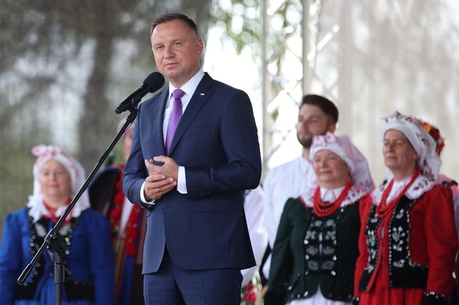 Andrzej Duda na dożynkach 