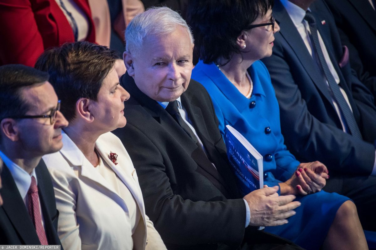 Na zdjęciu: Jarosław Kaczyński, Beata Szydło, Mateusz Morawiecki