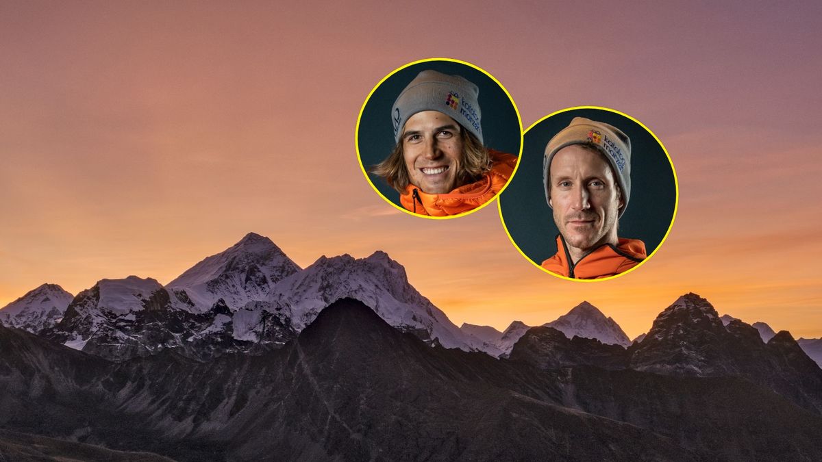 widok na Mount Everest i Makalu / małe zdjęcia: Oswald Rodrigo Pereira i Bartosz Ziemski