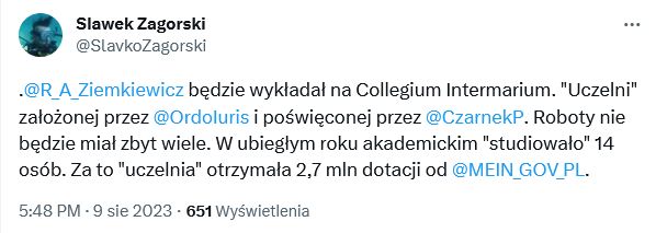 Uczelnia związana z Ordo Iuris