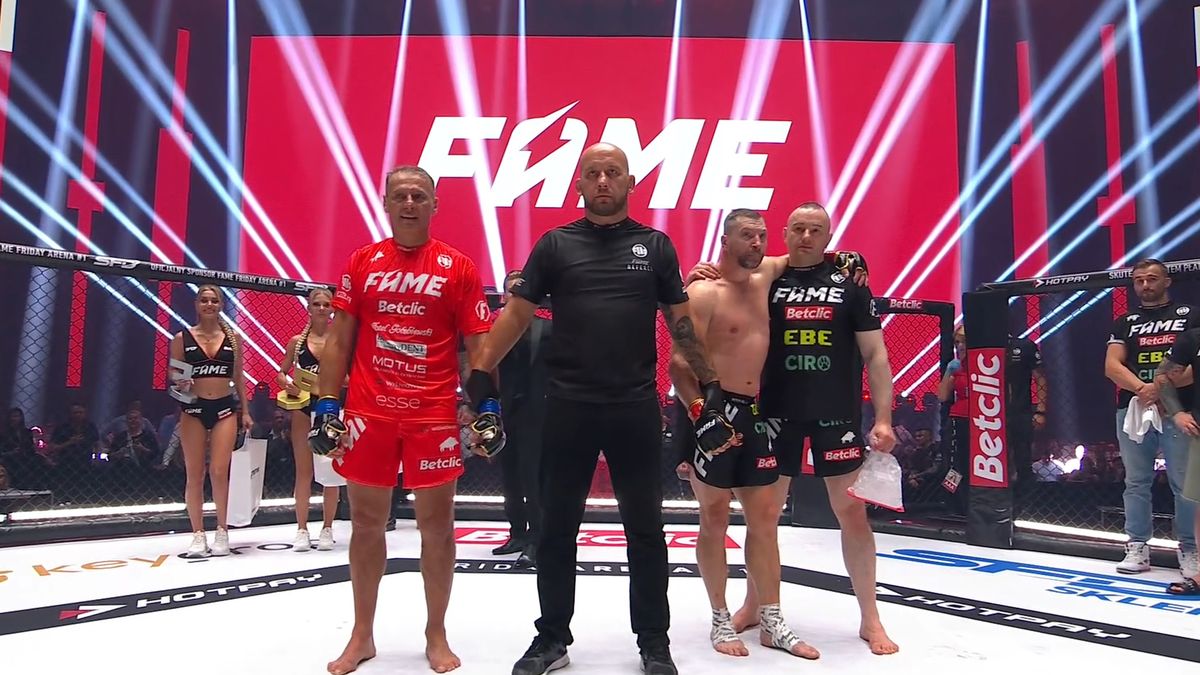 Zdjęcie okładkowe artykułu: Materiały prasowe / Fame MMA (screen) / Na zdjęciu: Piotr Świerczewski i Daro Lew