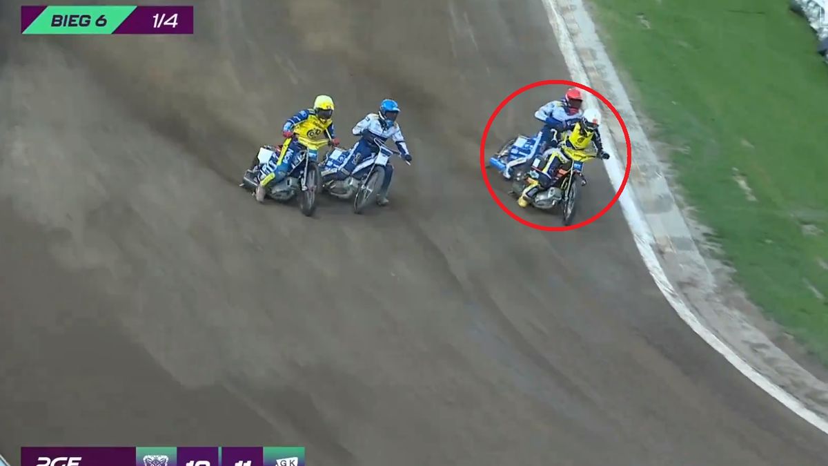 Twitter / Eleven Sports / Na zdjęciu: Michael Jepsen Jensen zamykający Bartosza Zmarzlika