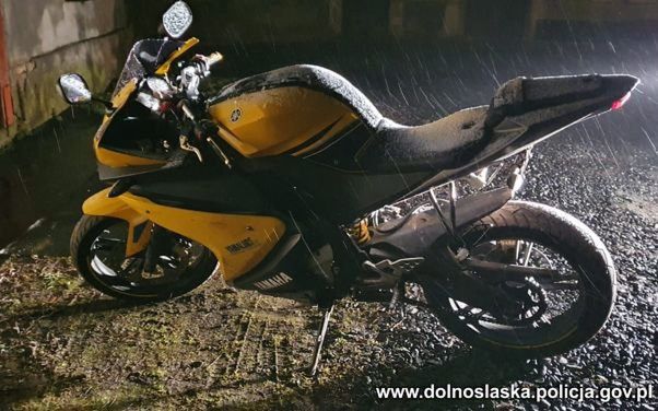 Lwówek Śląski. Pościg za motocyklistą w środku zimy. Wszystko przez narkotyki
