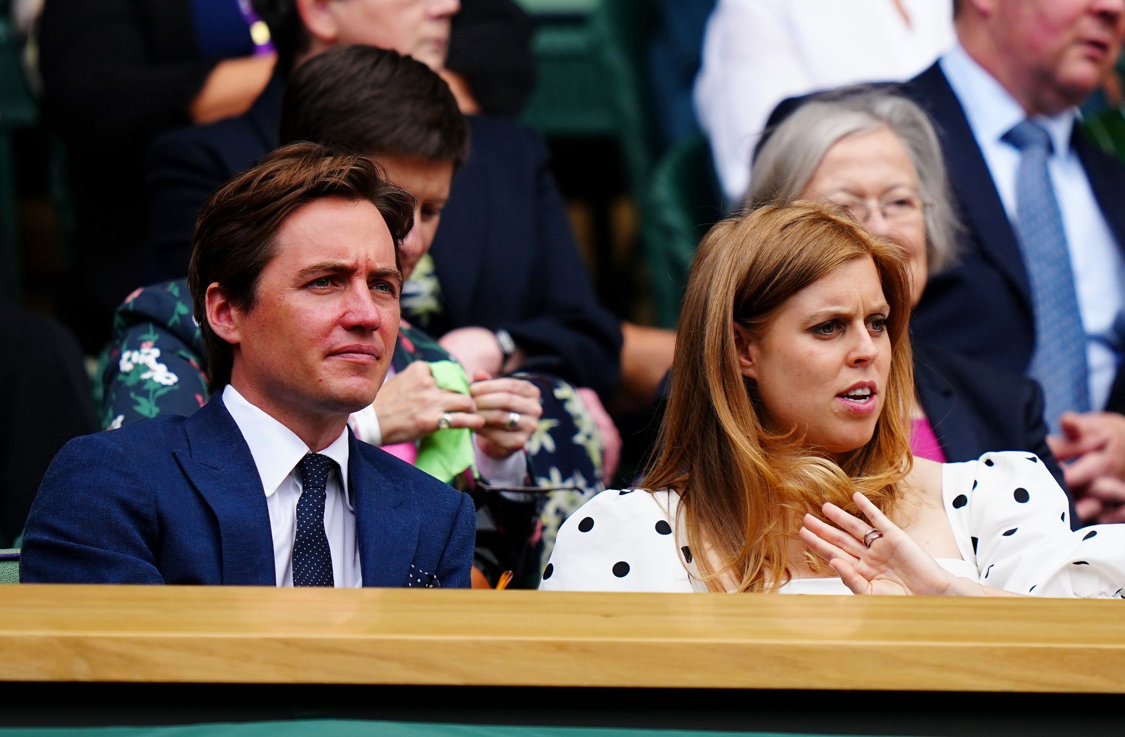 Ciężarna księżniczka Beatrycze z mężem na Wimbledonie 