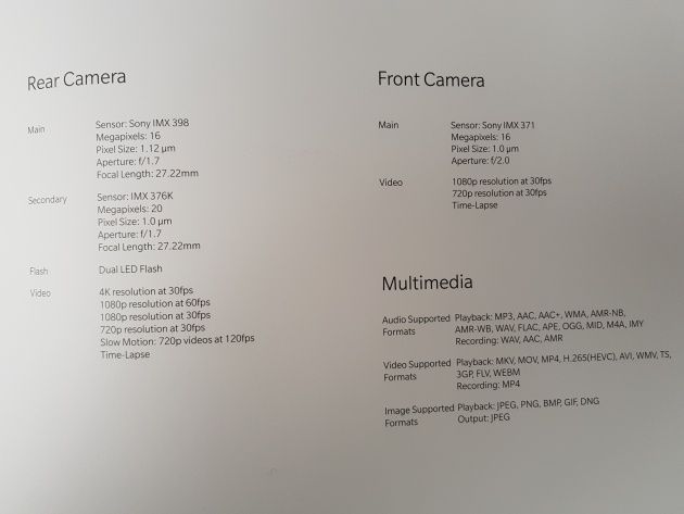 OnePlus 5T specyfikacja