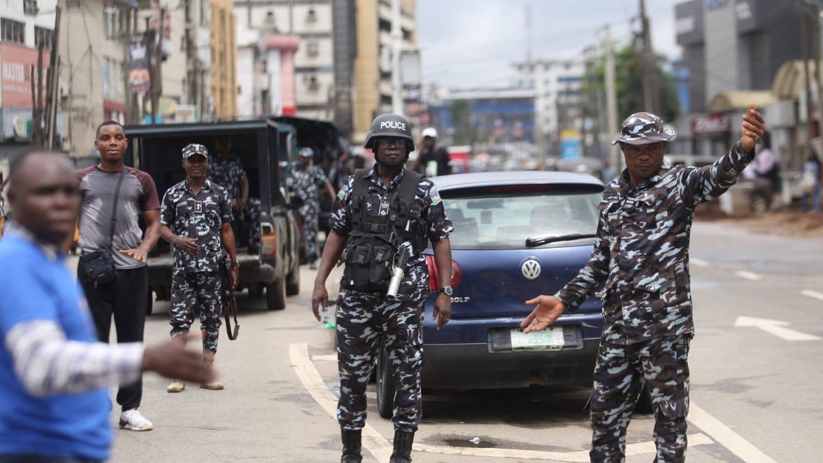 Nigeryjscy policjanci. Zdjęcie ilustracyjne 